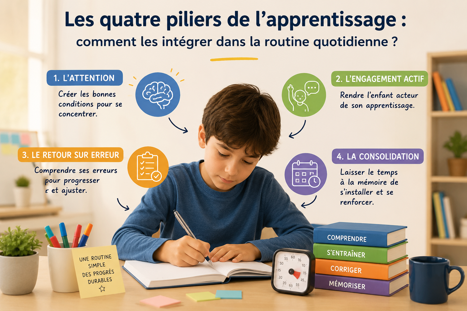 Les quatre piliers de l'apprentissage