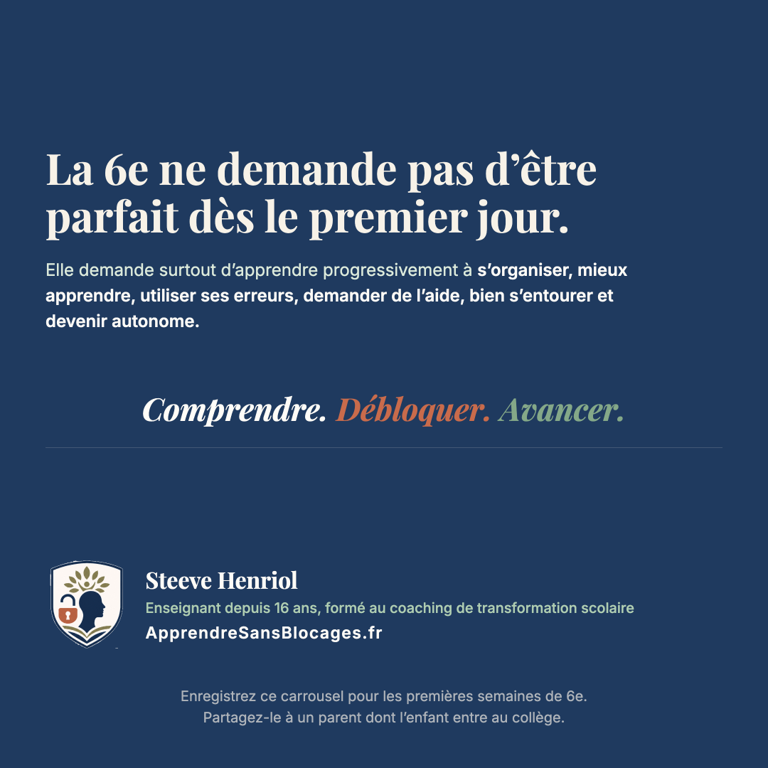 La 6e ne demande pas d'être parfait dès le premier jour — Steeve Henriol